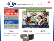 Tablet Screenshot of highlifeinc.com